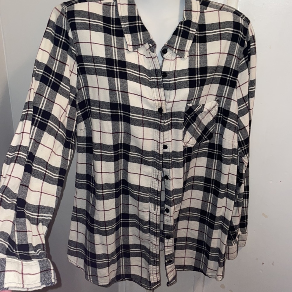 Forever 21 Plaid Button Down Blouse 2X